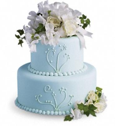 Sweet Pea and Roses Cake Decoration